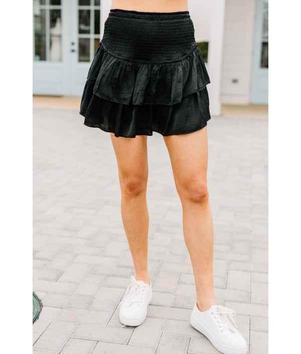 Keep You Happy Black Ruffled S...