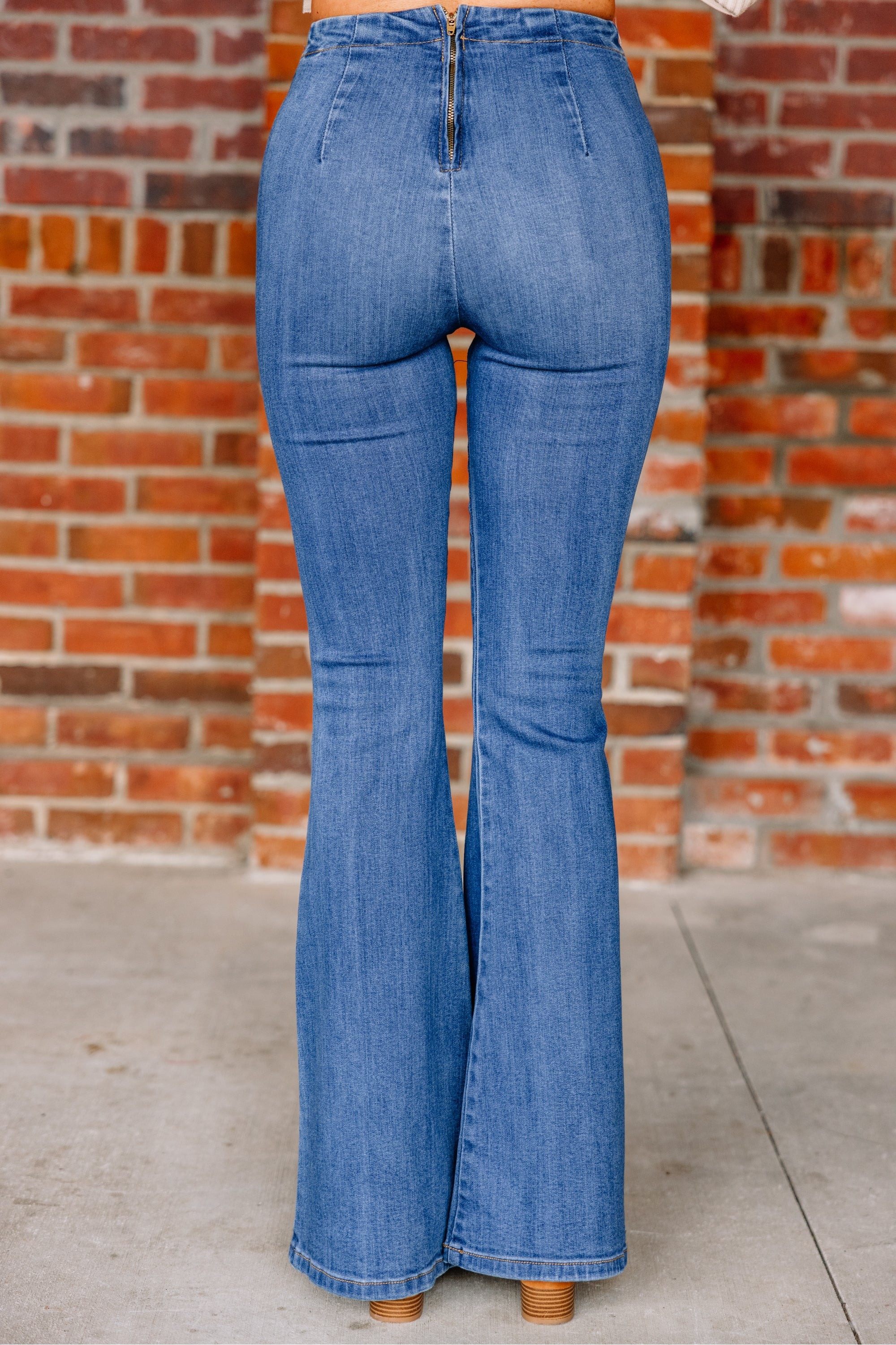 Go Have A Good Time Light Wash Flare Jeggings