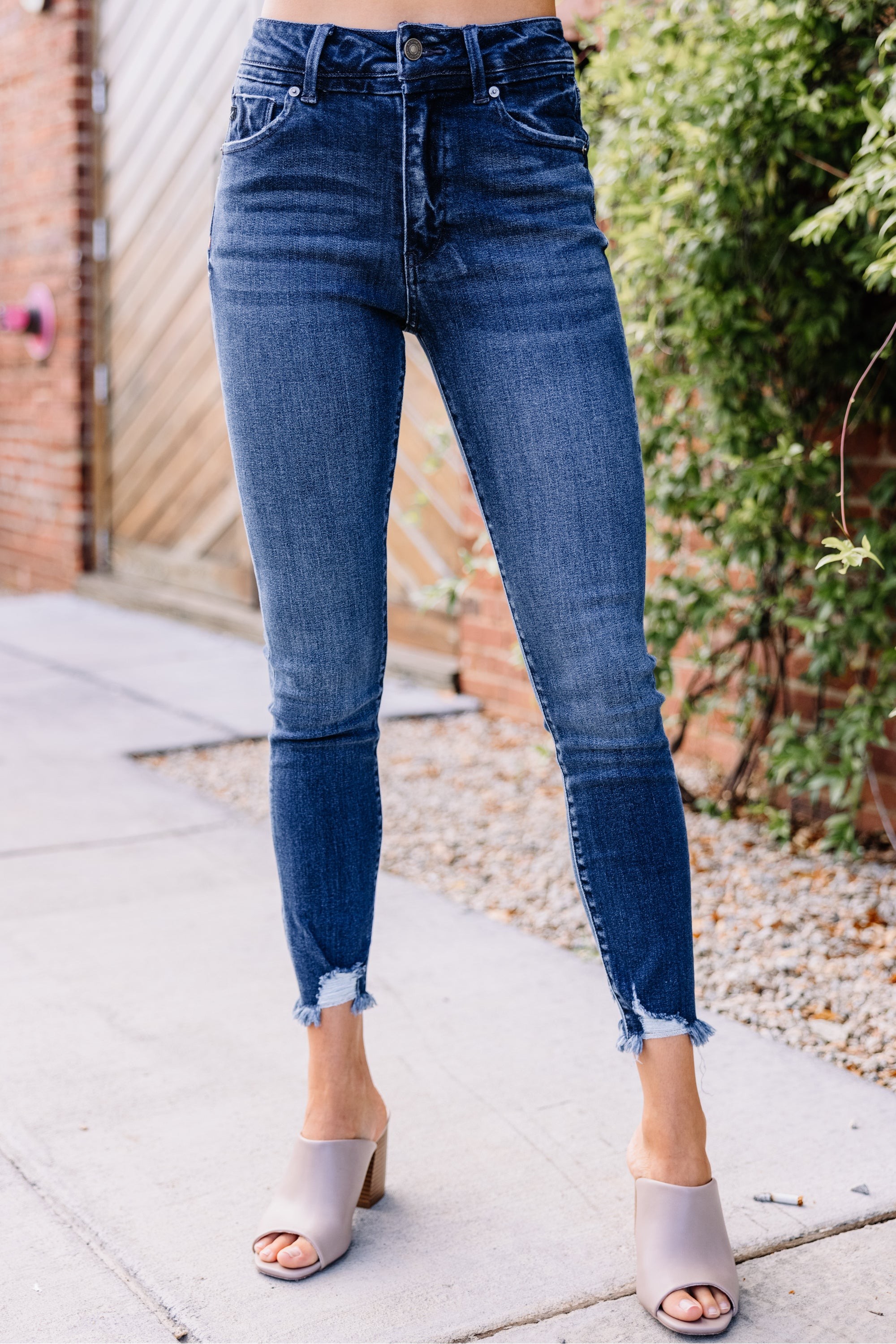 Just Ask Dark Wash High Rise Skinny Jean...