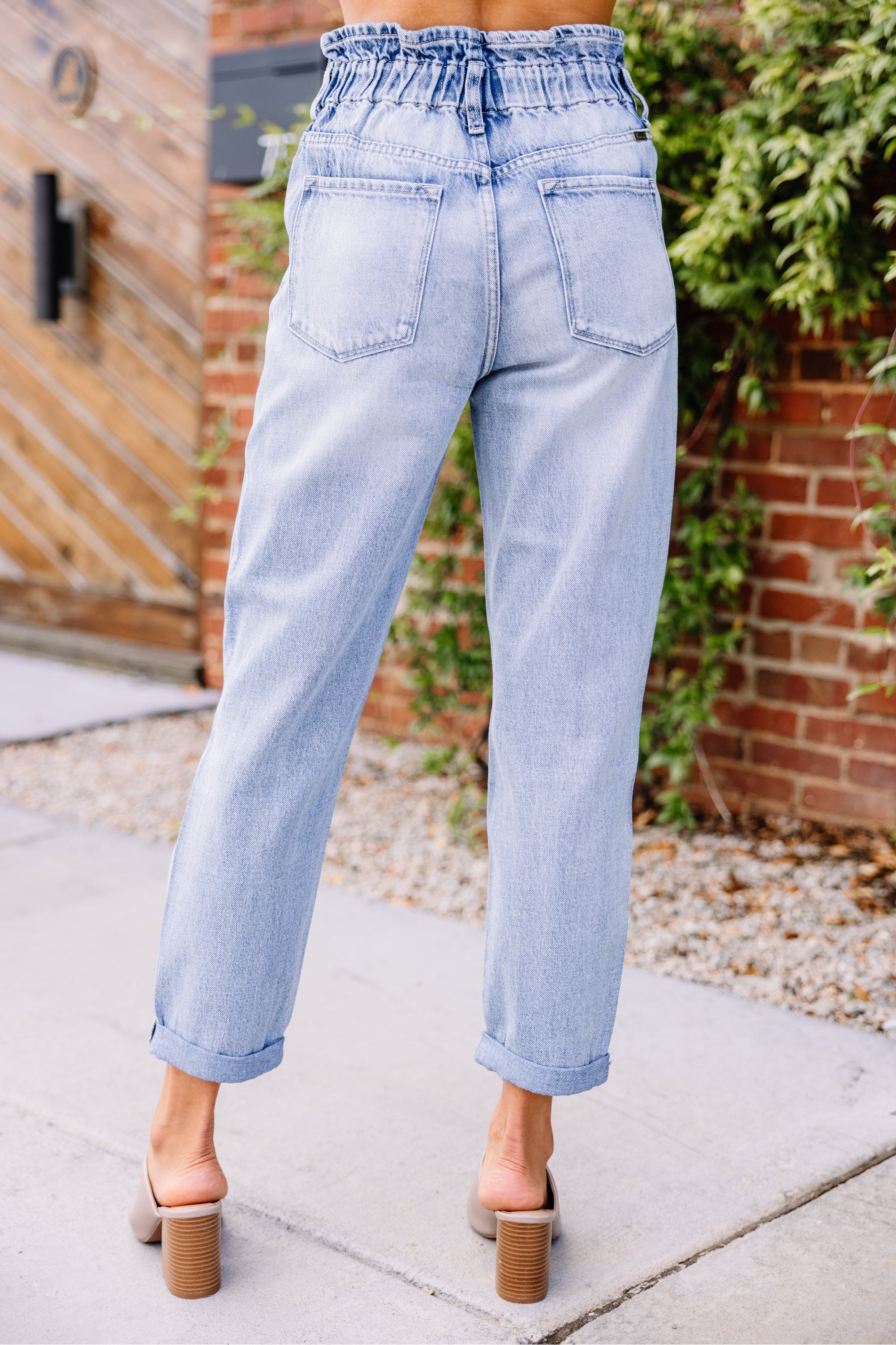 Never Leave High Rise Paperbag Jeans