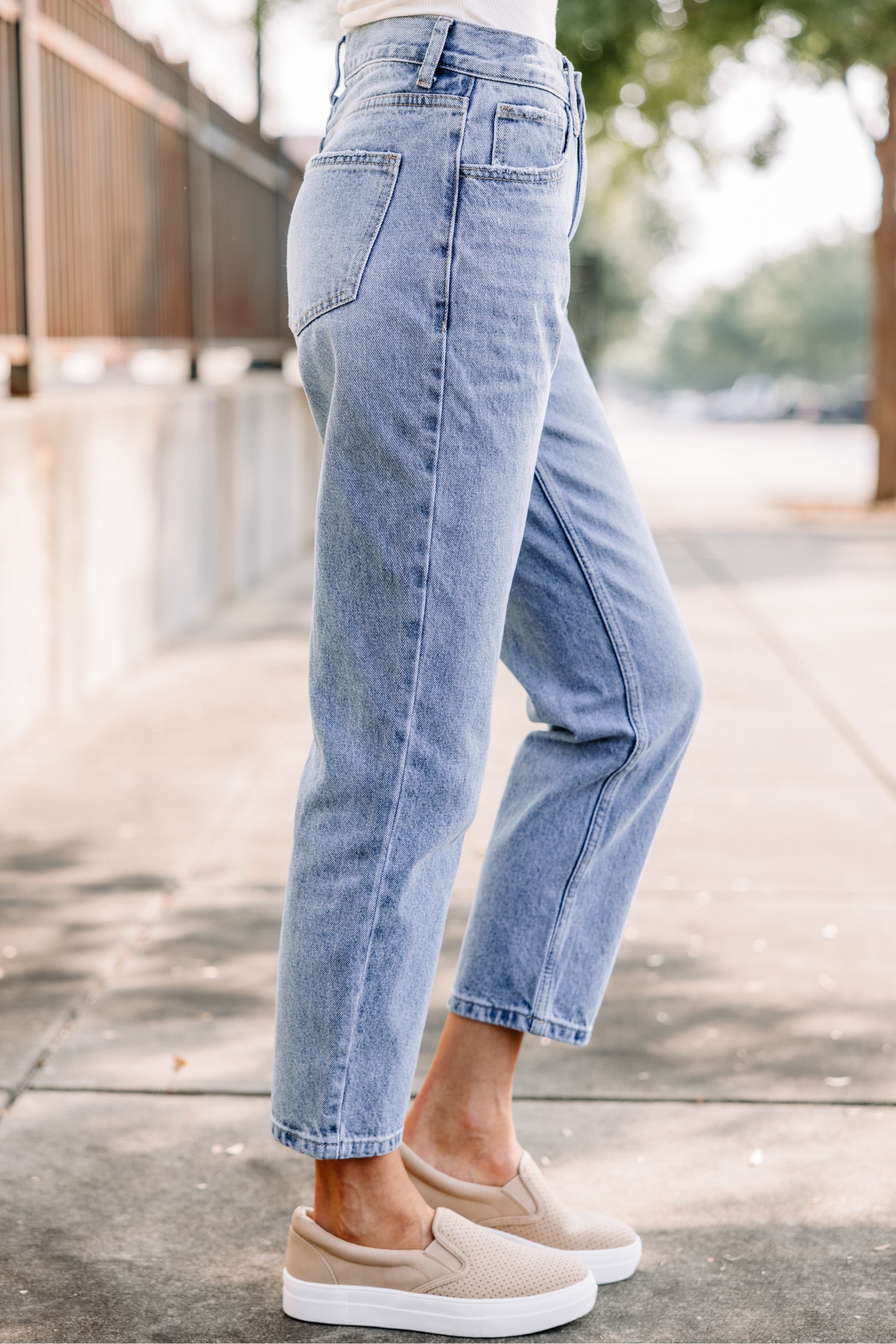 Figured Out Medium Wash Mom Jeans