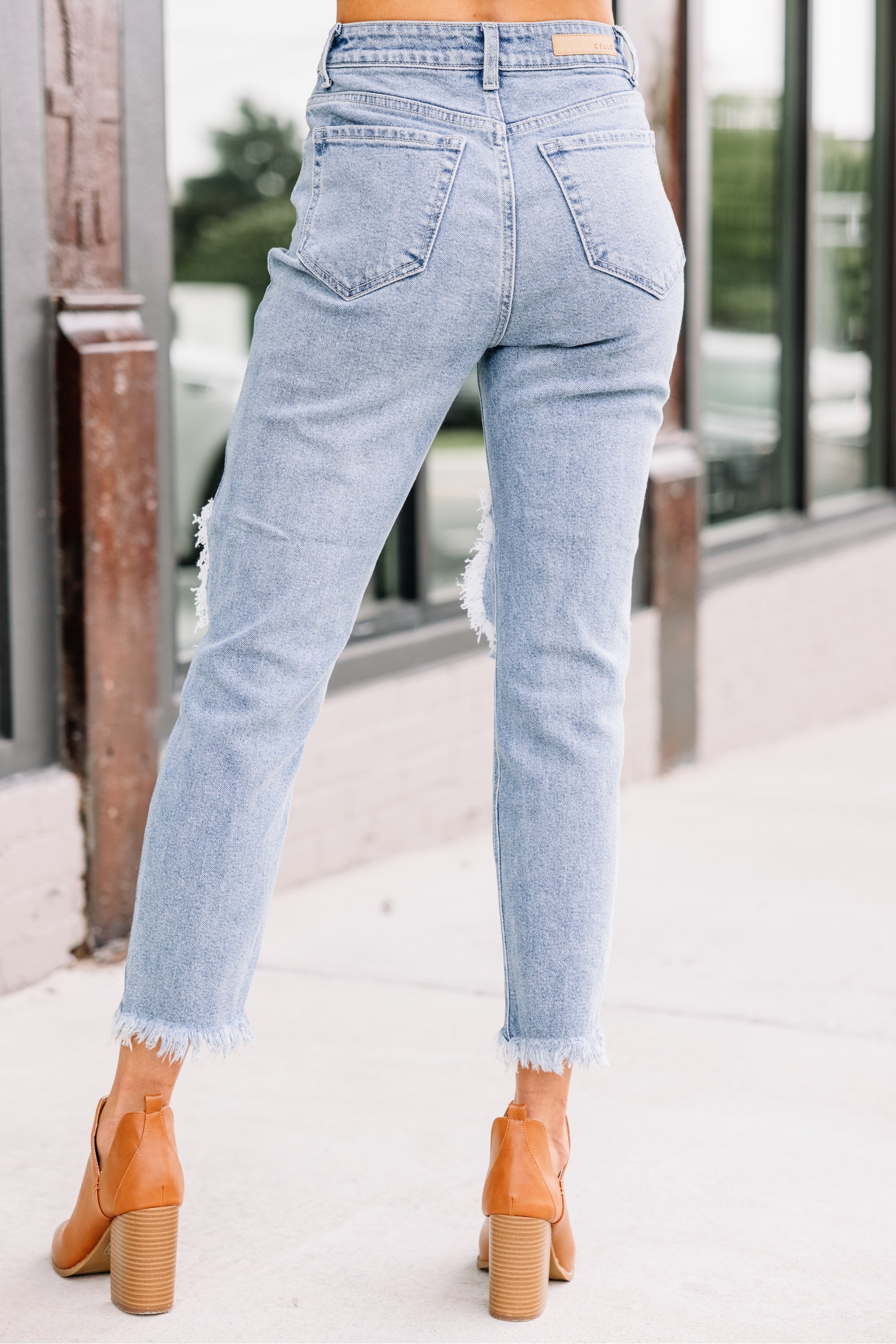 Happening Now Light Wash Distressed Jeans