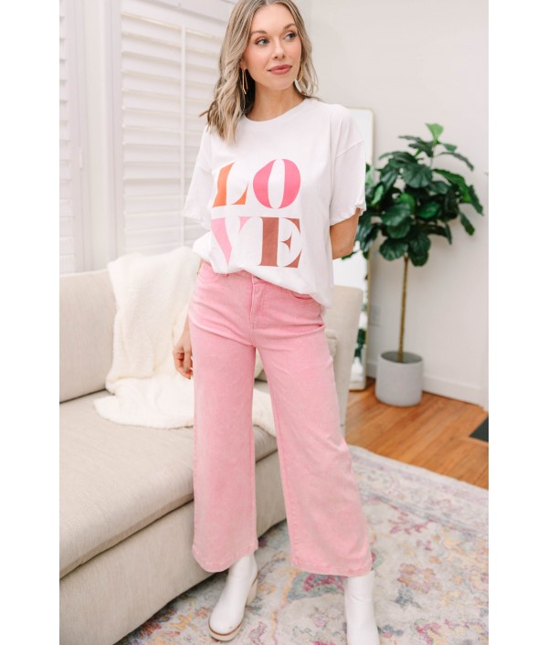 Wish For Fun Pink Crop Jeans