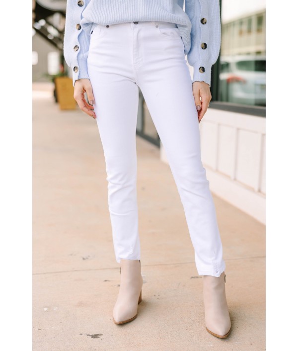 Bold Claims White High Waist S...