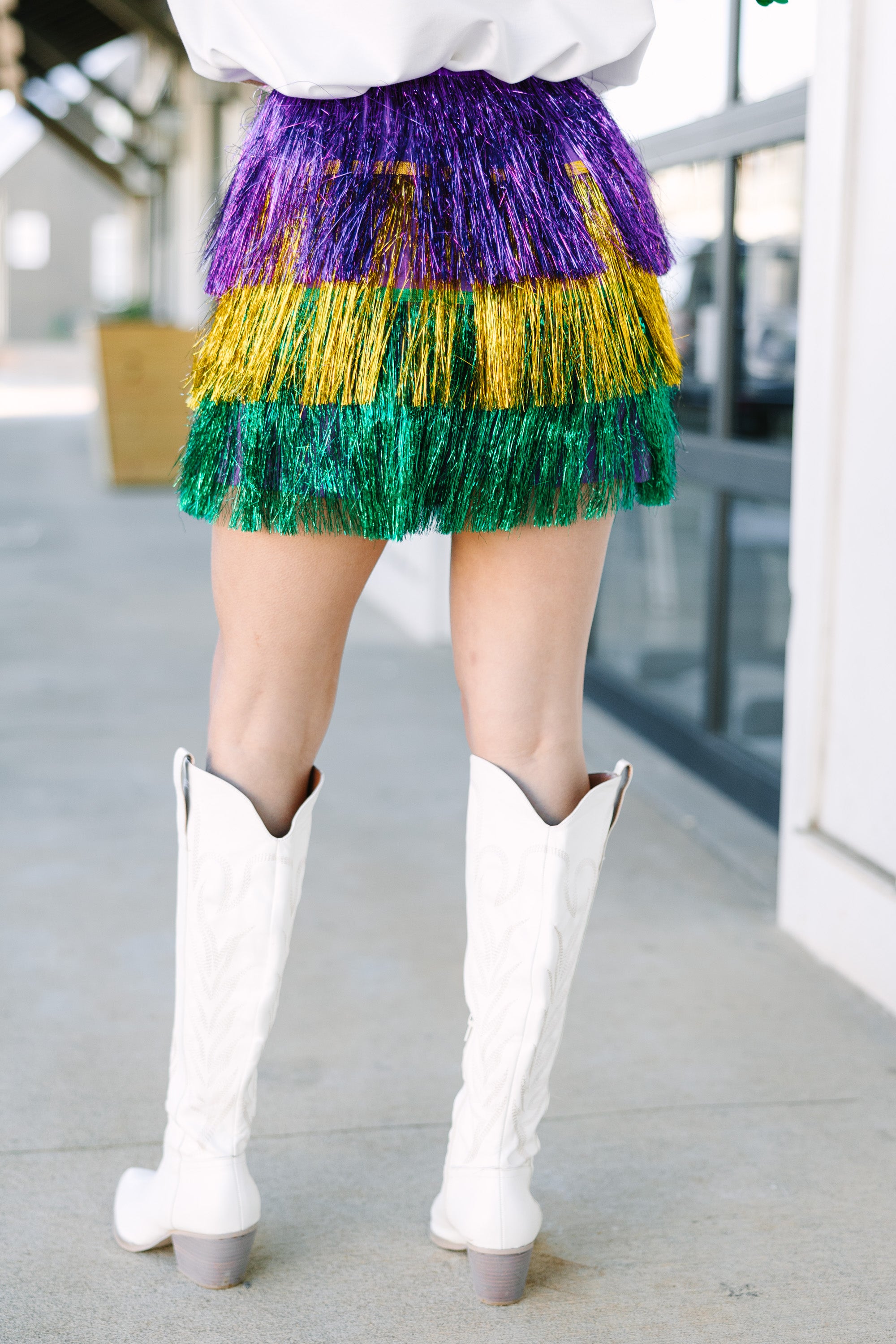 Life Of The Party Purple Colorblock Skirt