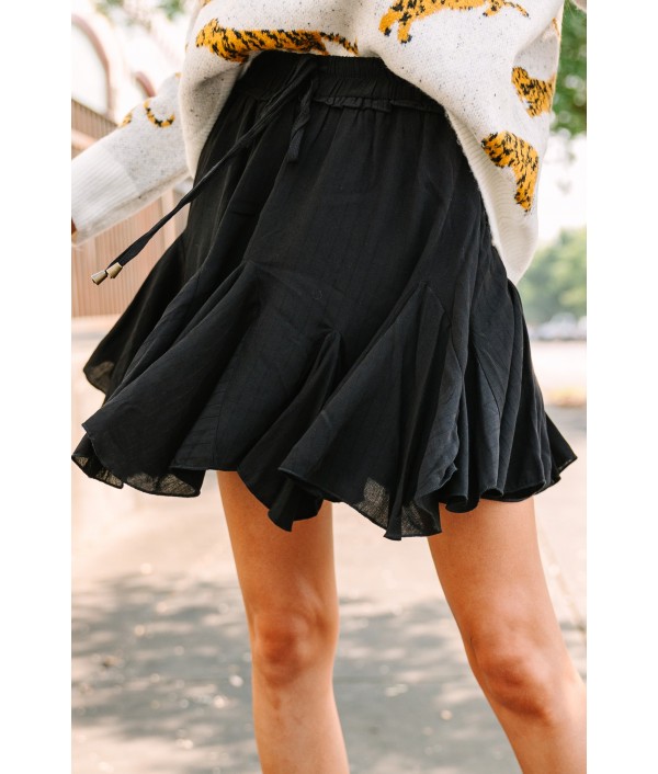 Look Your Way Black Ruffled Sk...