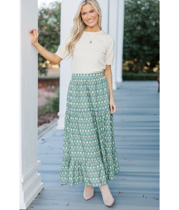 The Charm Green Medallion Midi...