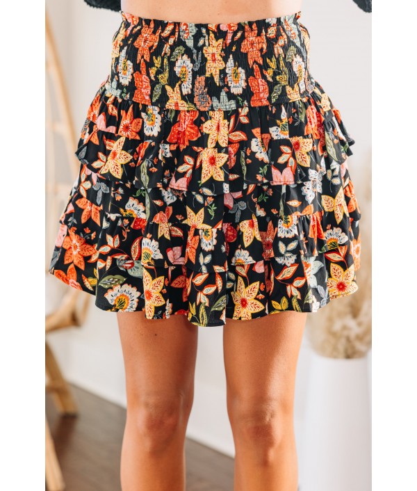 Bright Ideas Black Floral Skir...