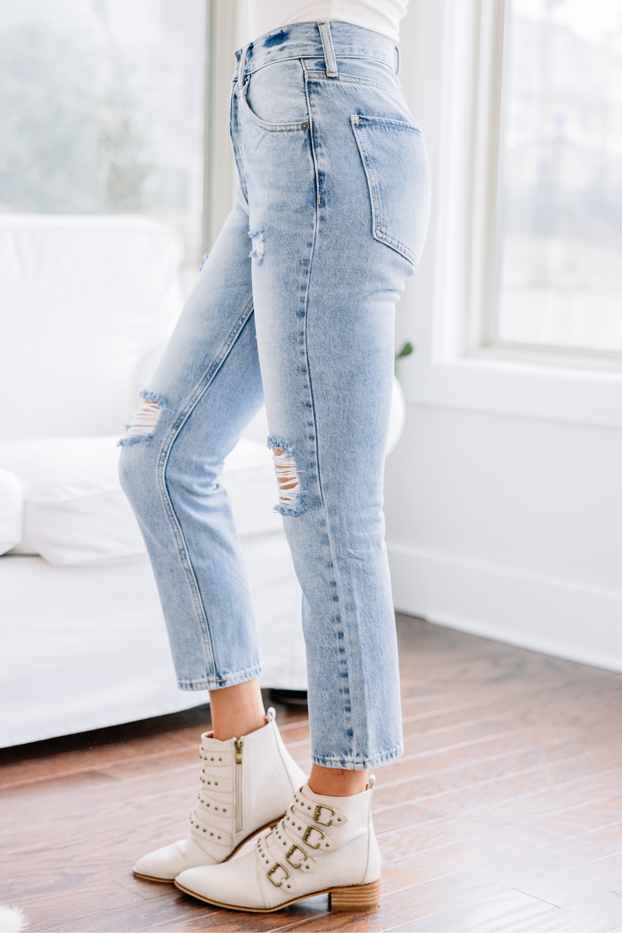 That's All I Need Light Wash Distressed Skinny Jeans